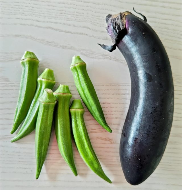 ナスとオクラ
