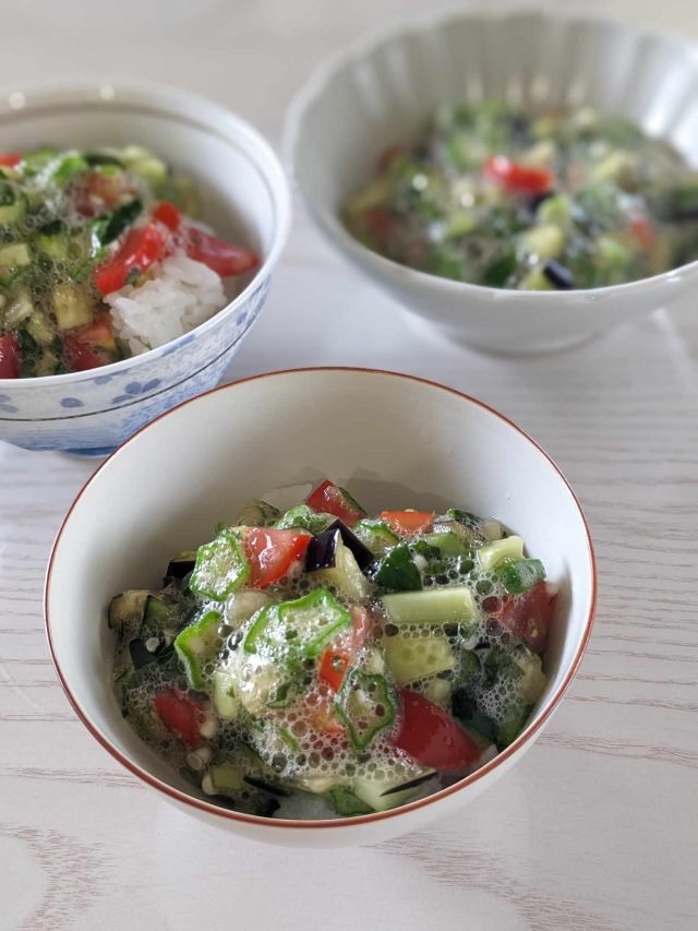 夏野菜のネバネバサラダ