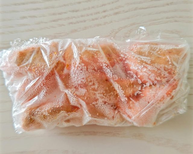 冷凍するたらこ