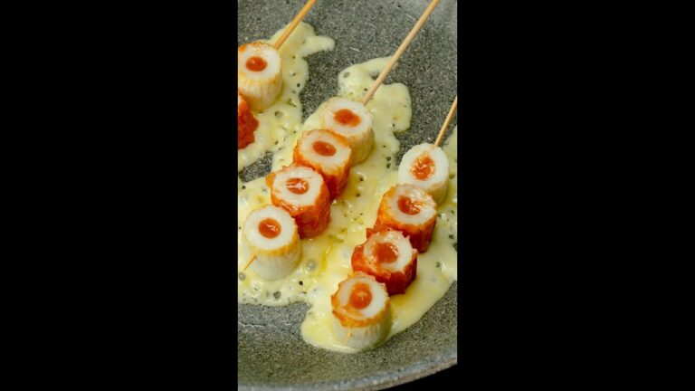 【チーズと梅がクセになる！！】「暑い日に最高」「お酒がすすむ〜！」ちくわの梅チーズ焼き / Cheesy Ume Chikuwa Bites