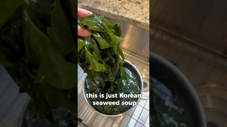 Easy 20 minute Korean seaweed soup! Secret to great skin! #sahm #easyrecipe #koreanfood #shorts