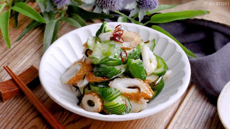 【きゅうりとちくわの塩昆布和え】、忙しい日のあと一品やおつまみにぴったりな簡単副菜！