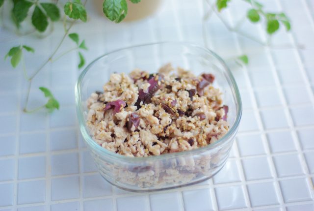 しば漬け鶏そぼろ