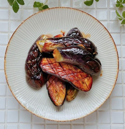 にんにく醤油のなすステーキ