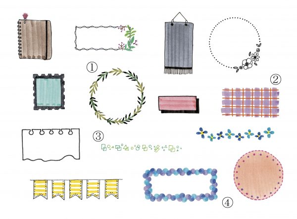 手書きでフレーム