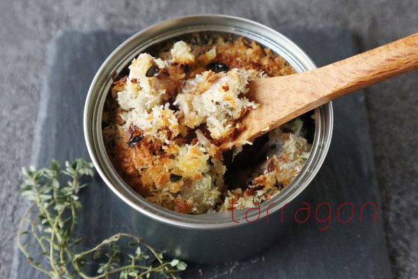 いわし缶のガーリックパン粉焼き