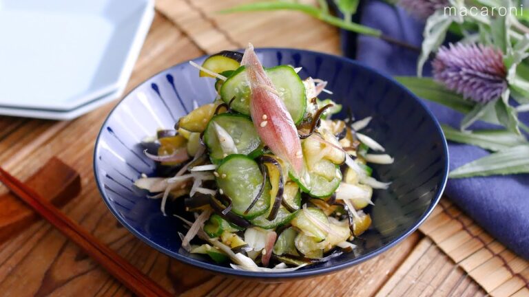 【なすときゅうりの塩昆布和え】みょうが香る!夏にぴったりのひんやり副菜♪ 【なすときゅうりの塩昆布和え】みょうが香る!夏にぴったりのひんやり副菜♪