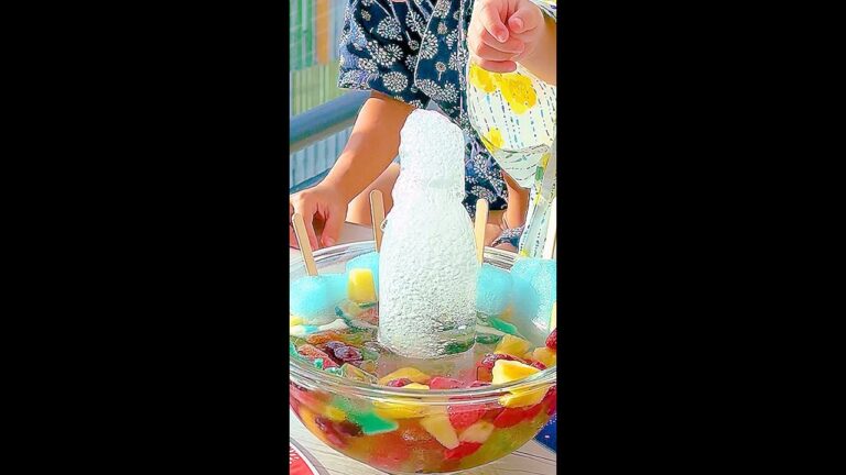 【今すぐできるよ♡噴水サイダー】「子供が飛んで喜んだ！」フルーツ盛り盛りのおやつレシピ / Party Soda