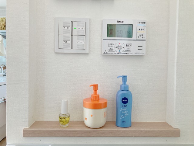 並べて置いたケア用品