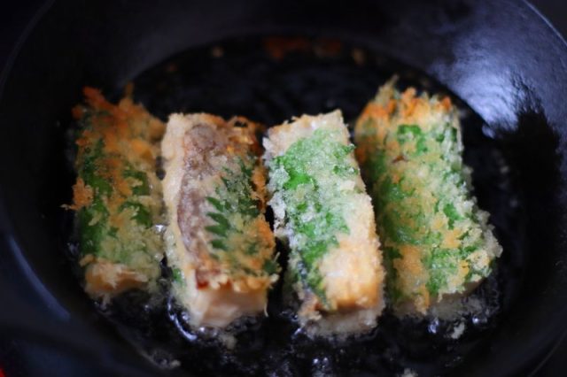 塩サバのチーズパン粉焼き