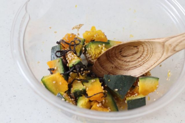 かぼちゃの塩昆布和え
