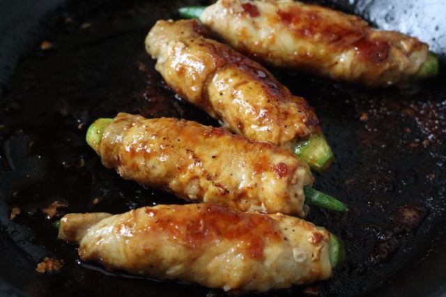 オクラ肉巻き