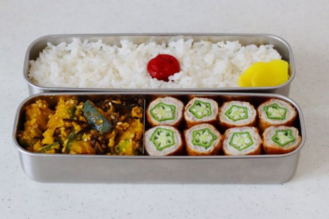 2品弁当の詰め方プロセス