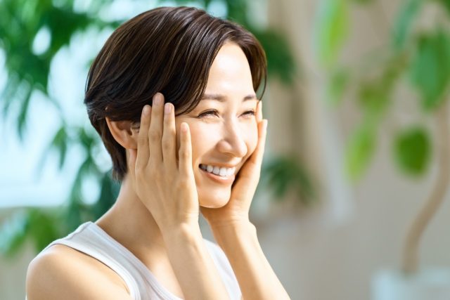 美肌の女性
