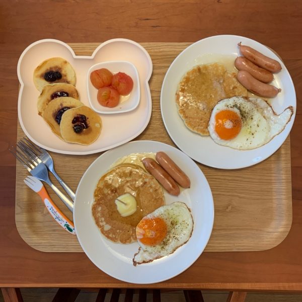 パンケーキの朝ごはん