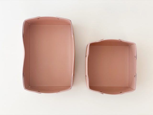 bon momentの「中身が隠せる蓋付きフェイクレザー収納ボックス」