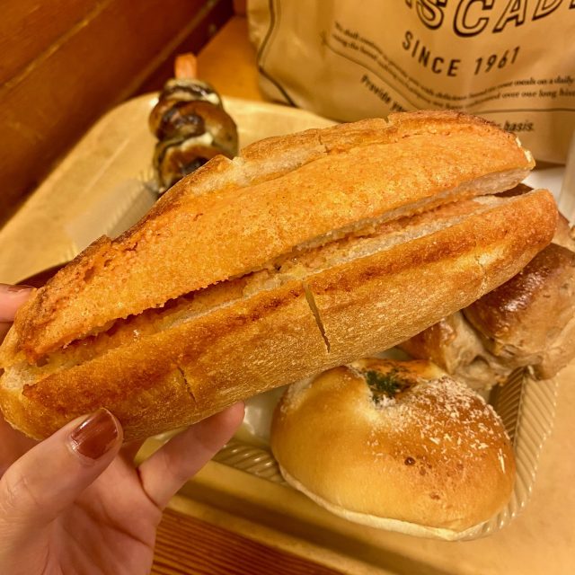 天然酵母の明太子バゲット(税込206円)