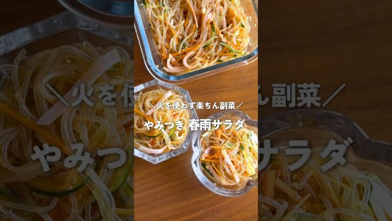 【レンジだけ副菜】さっぱり美味しい！やみつき春雨サラダ｜作り置きにもおすすめ