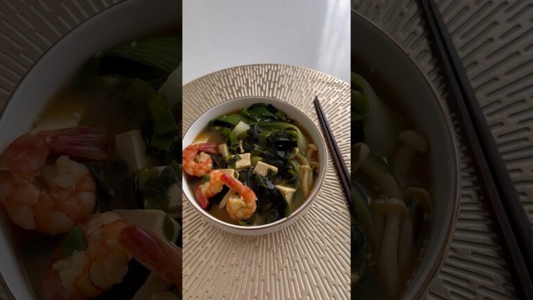 Soup with tofu&seaweed👌👌👌#tofu#soup#healthy