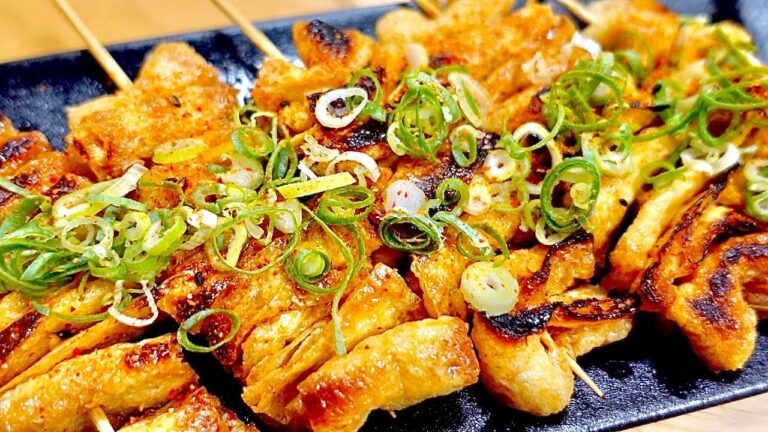 【家飲みの最高峰】激安の油揚げが焼くだけで驚きの旨さに！やみつき"まるで鶏皮焼き(タレ)"の作り方