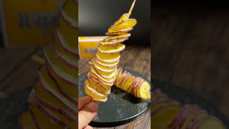 【ポテト好きにみてほしい🍠】さつまいもでトルネードポティト作ったらヤバすぎた#shorts