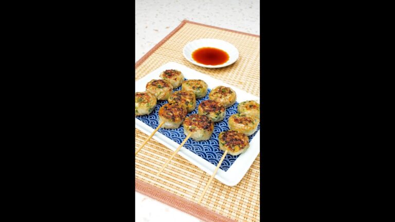 【揚げないから簡単！】皮がパリッと軽い！ライスペーパーで包んで♡一口ライスペーパーギョーザ串 / Rice Paper Dumpling Skewers