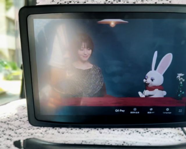 タクシーのモニター