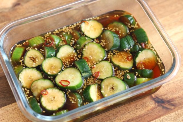 ポリポリきゅうりの酢醬油漬け