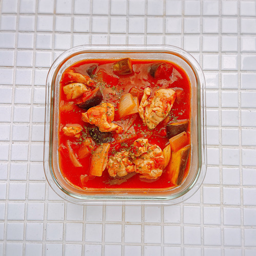 チキンと茄子のトマト煮