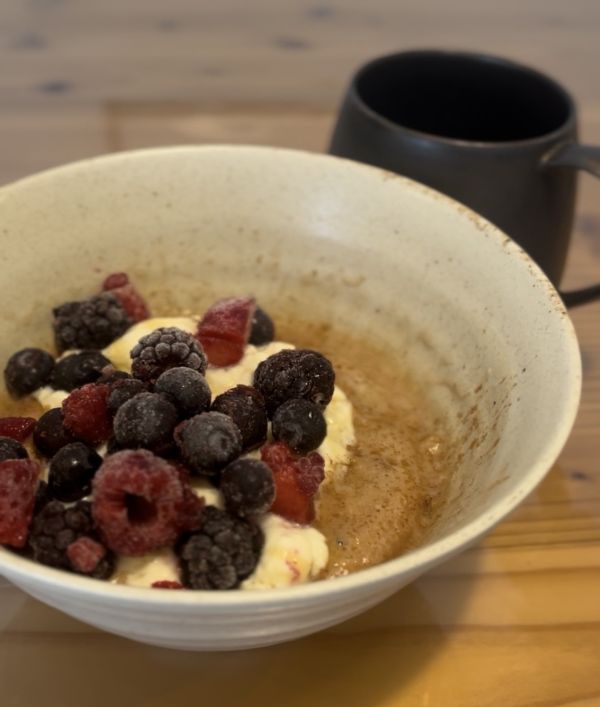 プロテインを加えた朝ごはん