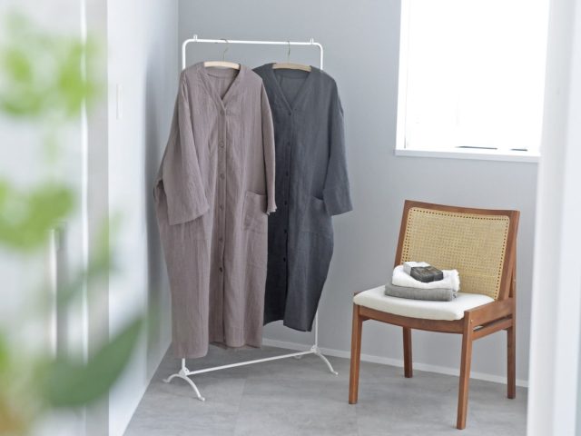 羽織りにもなる 湯上りガーゼバスローブ