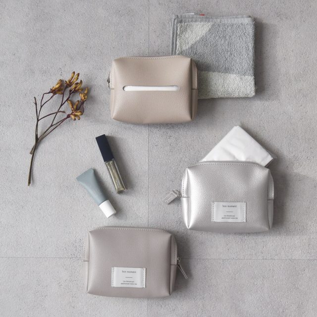 ポケットティッシュが3つ入る フェイクレザー ティッシュケース