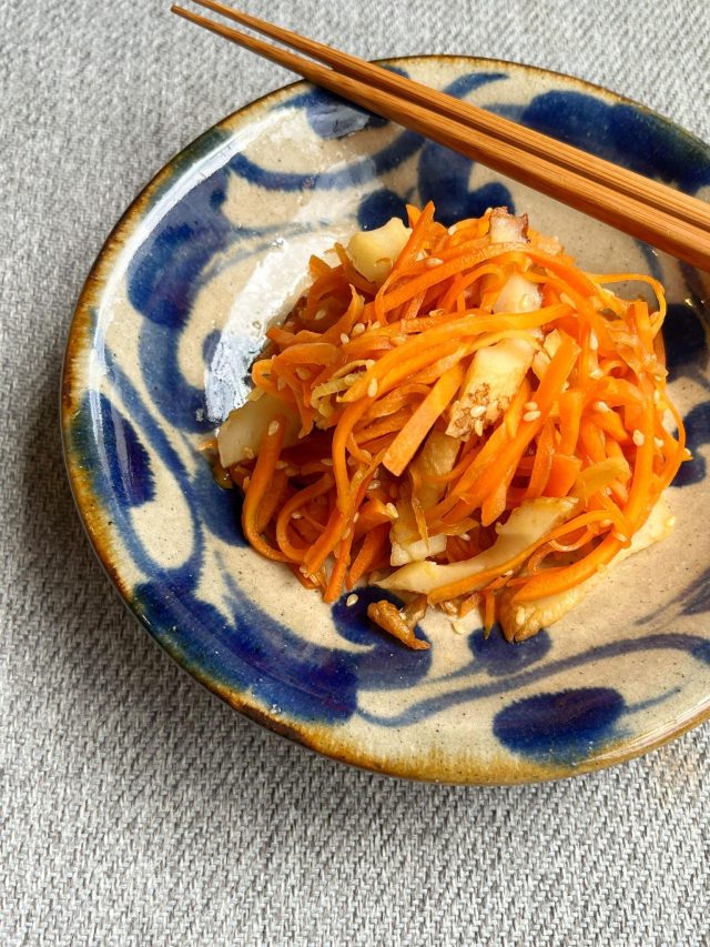 春にんじんとしょうがのきんぴら