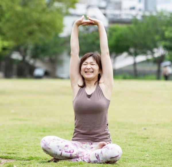 ヨガをするちえさん