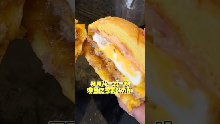 マックの新作月見バーガーが本当にうまいのか料理研究家が検証します#shorts #リュウジ #月見バーガー #マクドナルド #新作 #レビュー