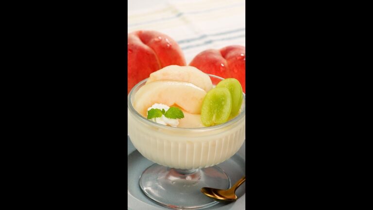 濃厚な桃とヨーグルトの酸味が絶妙！ 混ぜて冷やすだけの至福デザート♡ Sponsored by JAグループ（@JAGROUP47）