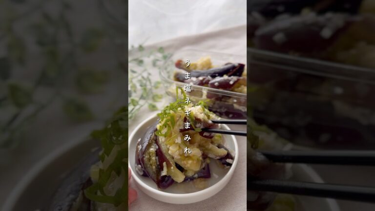 なすのうま塩ねぎまみれ#野菜レシピ #簡単レシピ #料理 #レシピ #副菜 #なす #塩麹 #腸活