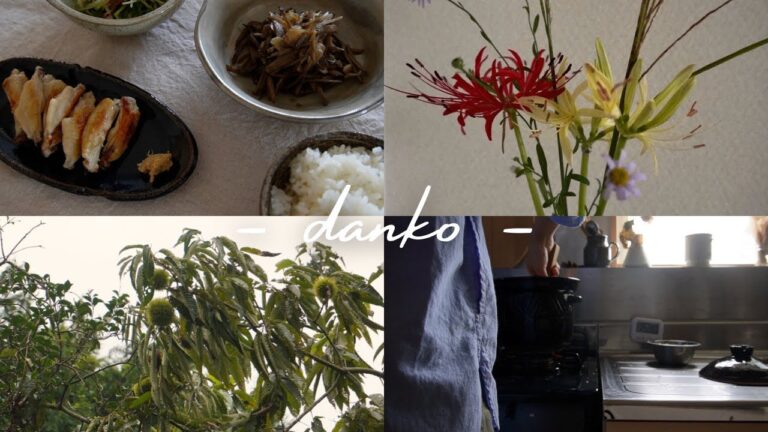 【和食好き夫婦】秋の食事3日間と柿渋で棚づくり🍂🌰✨