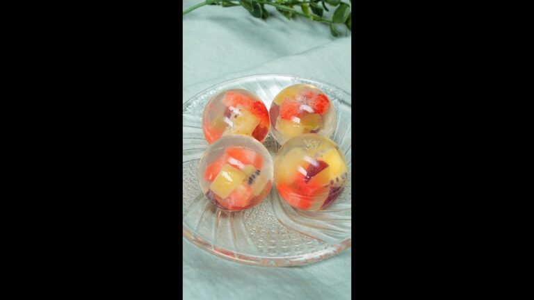【透き通る宝石みたい！】カラフルでかわいい♡カロリー控えめなフルーツ水ゼリーレシピ / Water Jelly with Fruits
