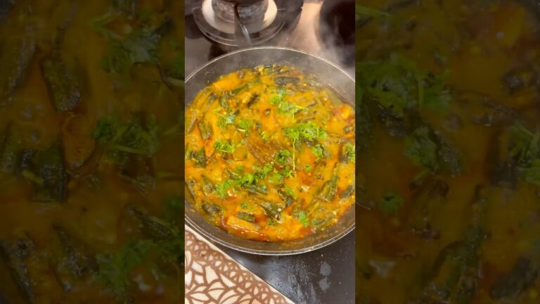 Bhindi Oal(suran) ki unique recipe 🤤 #mustwatch #musttryrecipe #recipe #bhindi #suran #cooking