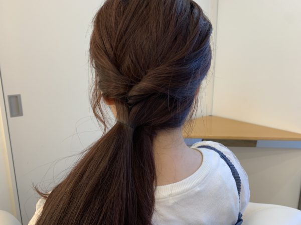「編み下ろし風」のヘアアレンジ