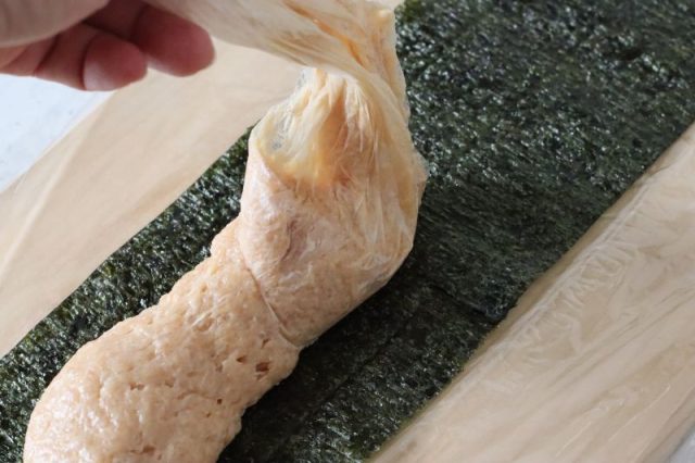 海苔と鶏ひき肉
