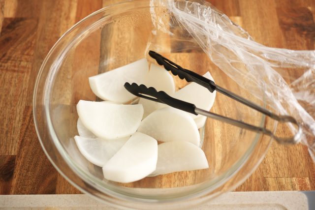 大根を加熱する