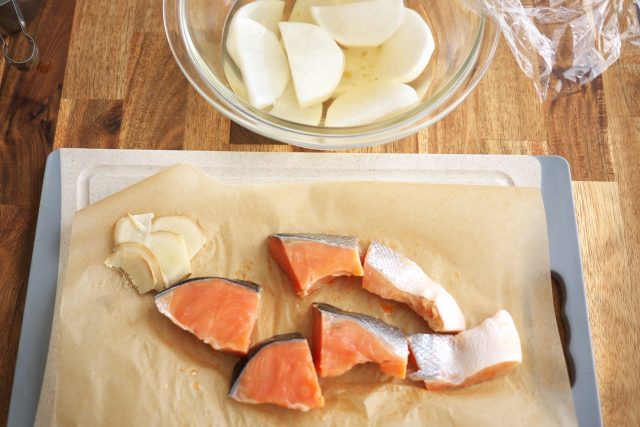 生姜と塩鮭