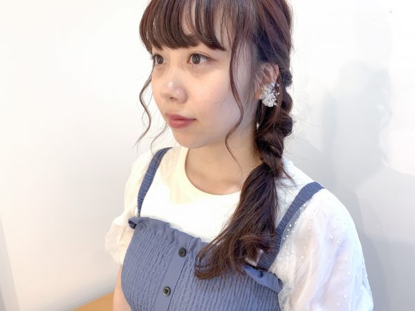 「編み下ろし風」のヘアアレンジ