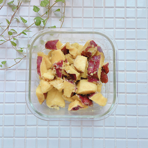 さつまいもの塩バター蒸し