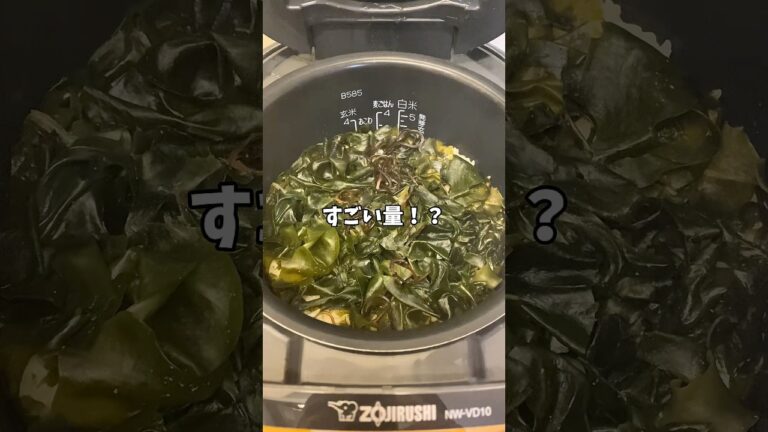 【簡単レシピ】塩昆布とワカメの炊き込みご飯！！#炊飯器レシピ