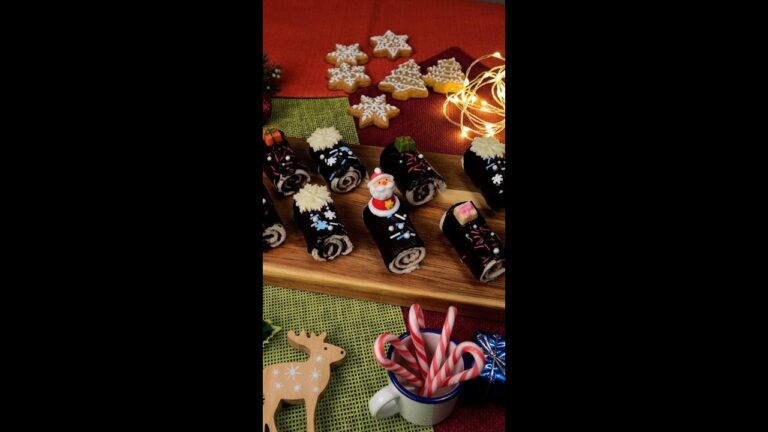 【食パンとは思えない♪】「卵なし」「特別な型いらず」食パンとチョコでかわいいクリスマスにぴったりなミニノエル作れます♡ / Mini Yule Log