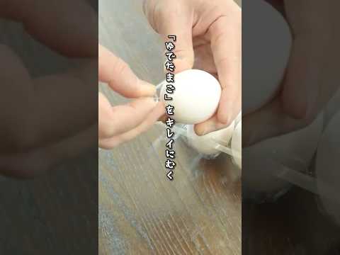 ゆで卵をきれいにむく裏ワザ5つを比較してみた結果！｜#クラシル #shorts