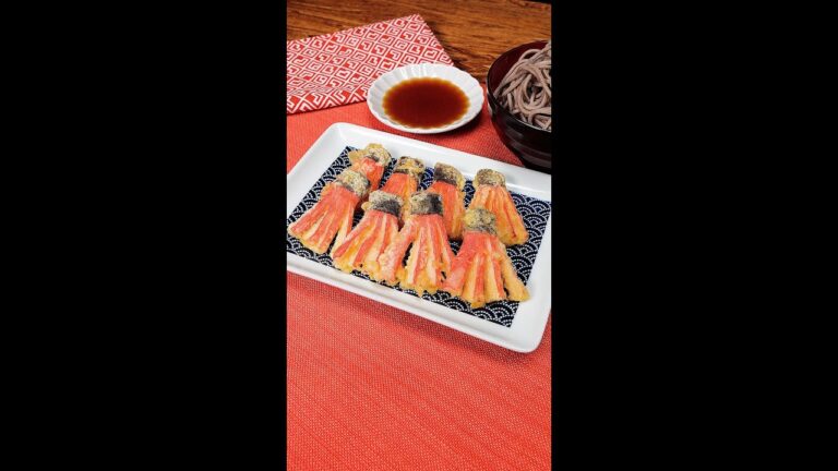 【カニカマが本気出した！5分でできる革命おかず♡】「安いのにおいしすぎ！」カニカマのり天ぷらが想像以上のクオリティで優勝確定 / Crab Stick Tempura